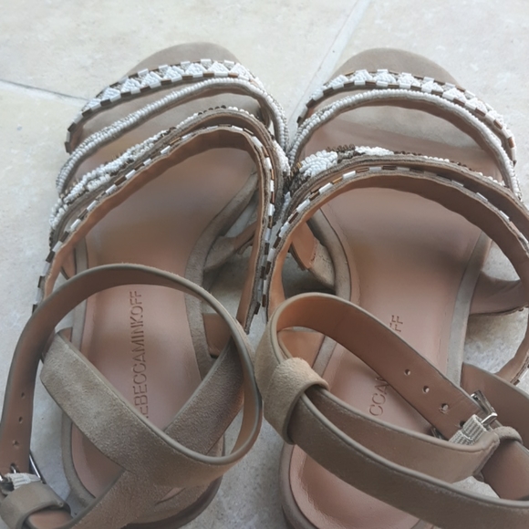 Rebecca Minkoff Leather Suade Sandals - Picture 2 of 8